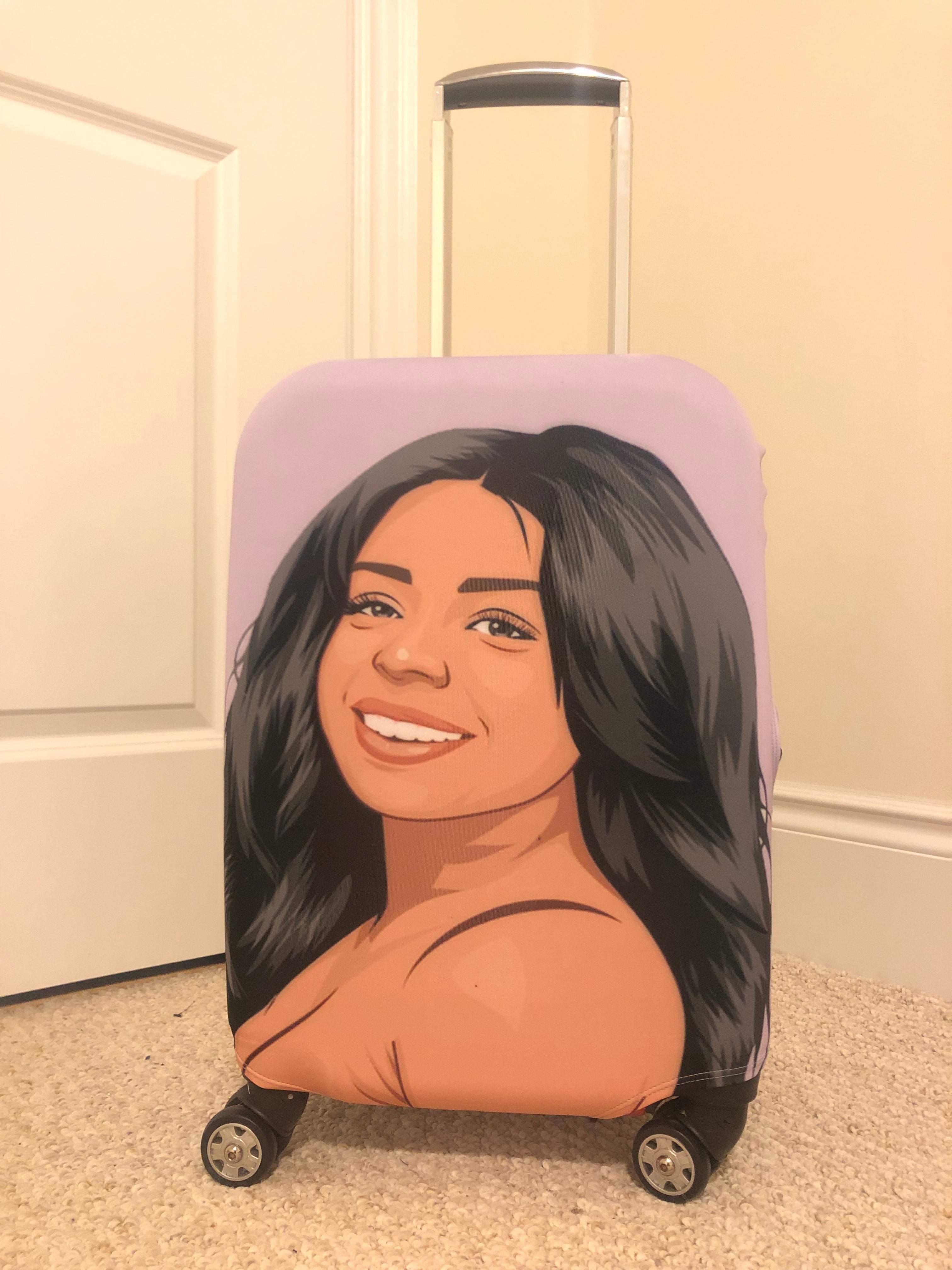 Custom Drawn Luggage Cover - Custom2Fly 