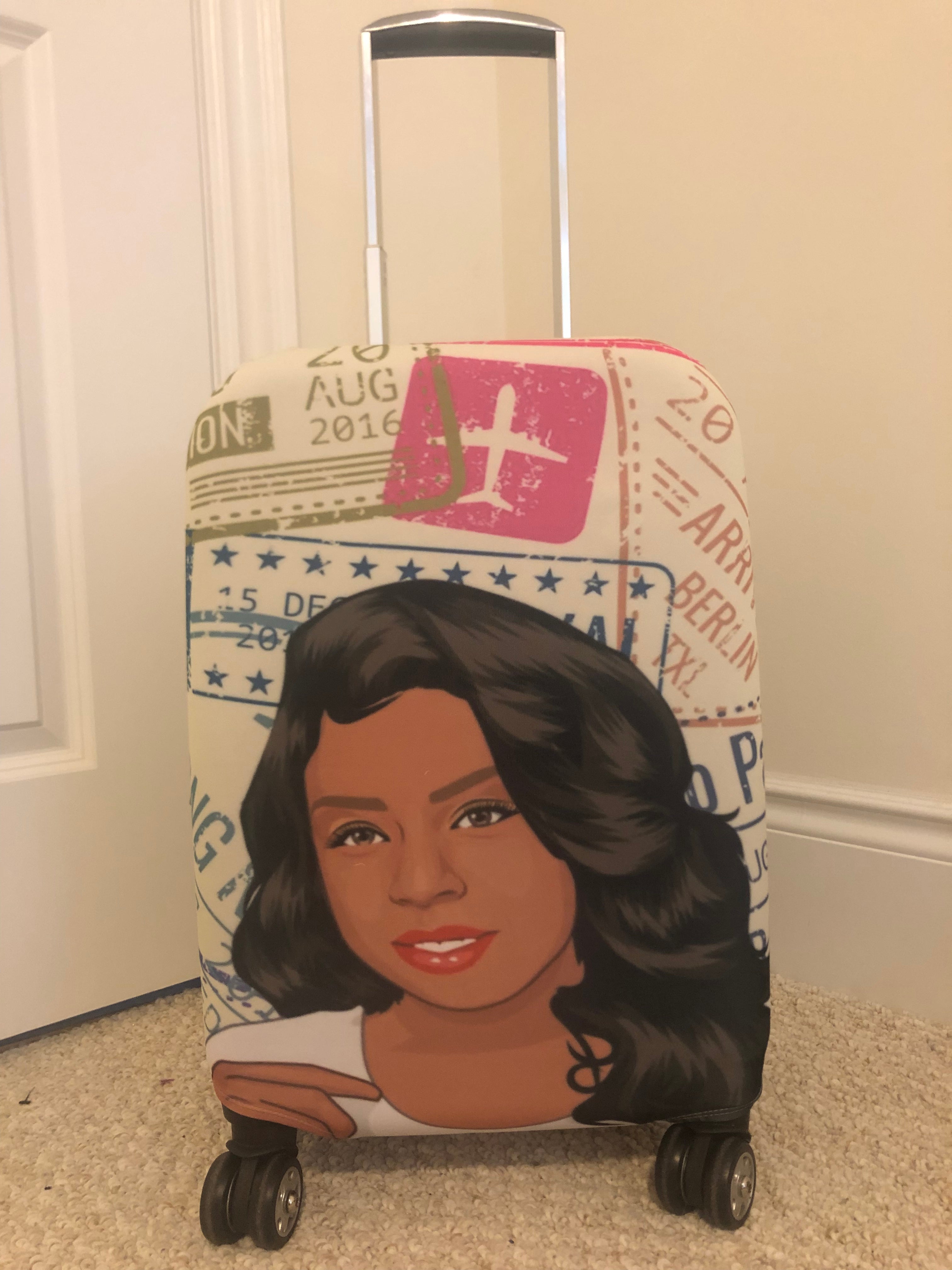 Custom Drawn Luggage Cover - Custom2Fly 