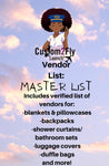 Vendor List: Master List - Custom2Fly 