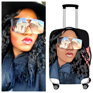 Custom Drawn Luggage Cover - Custom2Fly 