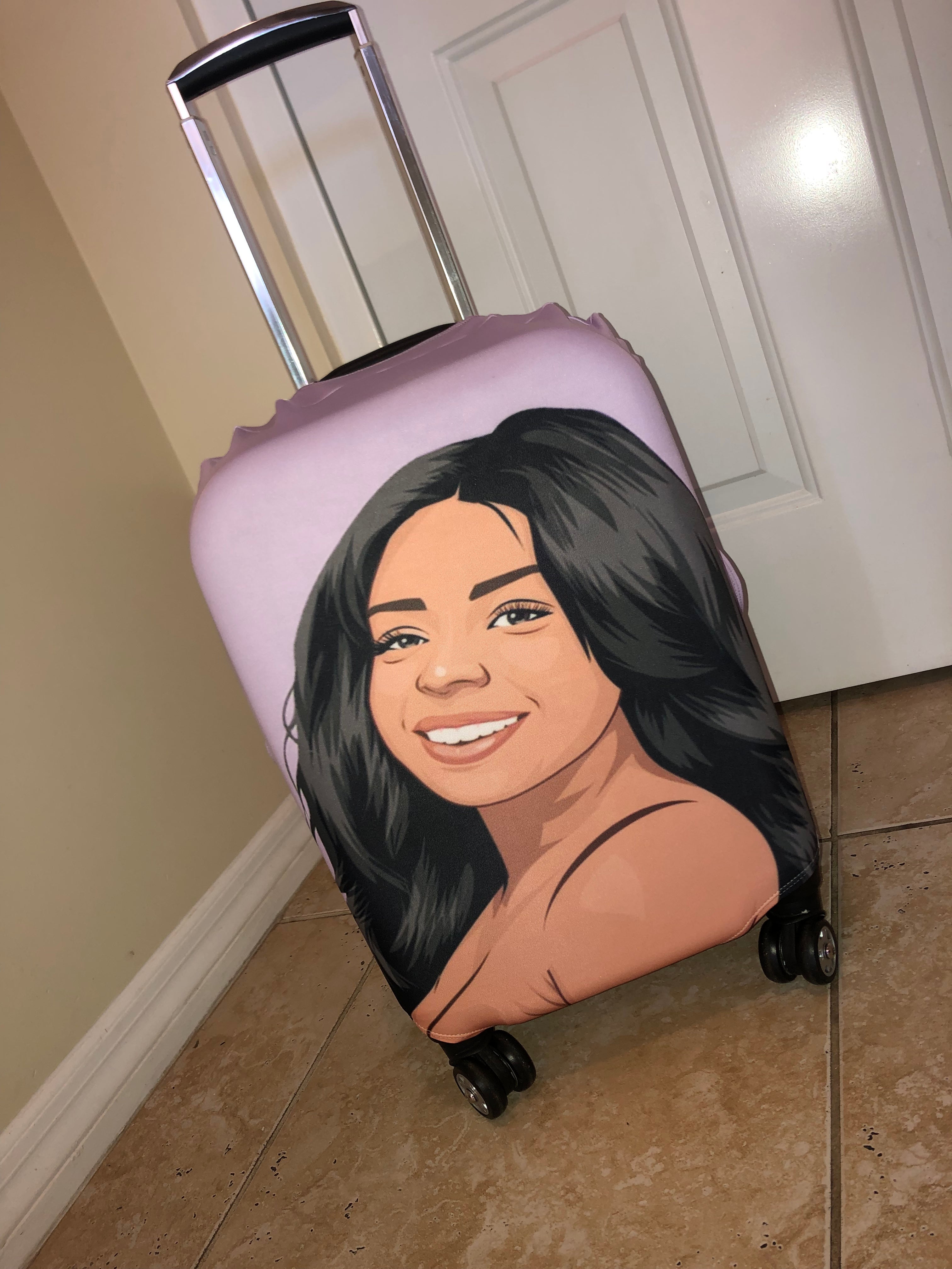 Custom Drawn Luggage Cover - Custom2Fly 